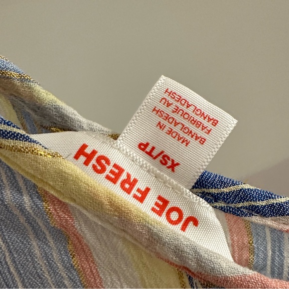 XS Joe Fresh Striped Tiered Maxi Dress NWT - Picture 8 of 8